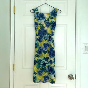 Brooks Brothers 100% Silk Midi Floral Dress
